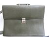 Montblanc Leather Briefcase with Silver Hardware & Khaki Leather. Comes with Mont Blanc Dust Bag. NOTE: code to lock is 17. - 4