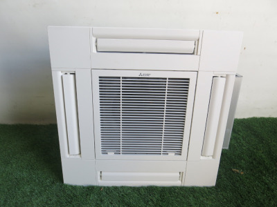 Mitsubishi Electric Indoor 4 Way Ceiling Cassette Air Conditioning Unit, Model PLFY-P50VFM-E1, YOM 06/2024. Appears New.