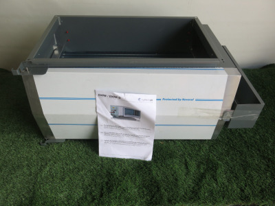 System Air Rectangular Duct Cooler, Model DXRE 600 x 350-3-2.5, S/N 7956, DOM 05/2025. Comes with Instructions.