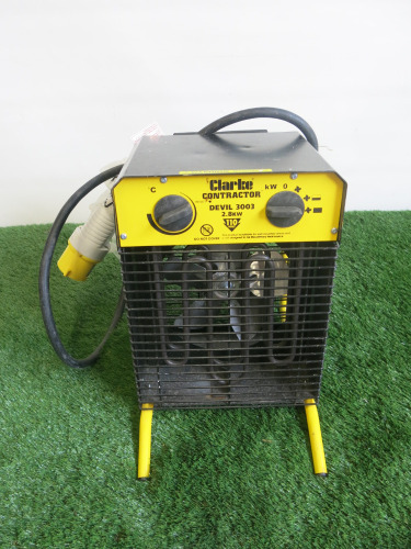 Clarke Contractor 2.8Kw Electric Fan, Model Devil 3003, 110V.
