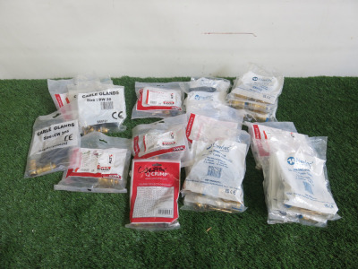 19 x New/ Part Used Assorted Electrical Consumables To Include : 2 x Newlec 25 CW Cable Gland Kits, 7 x Newlec 20S CW Cable Gland Kits, 1 x Newlec 20CW Cable Gland Kit, 4 x BW20 Gland Kits & 5 x Part Used.