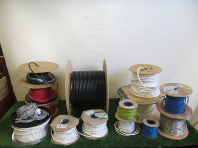 14 x Assorted Part Rolls of Armoured, 3/4 Core Electrical Cables Etc As Viewed/Pictured.