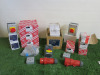Crate Containing an Assortment of Electrical Consumables to Include: 4 x Assorted Newlec Switches, 3 x Industrial Plugs, 1 x Newlec Enclosed E Stop, 13 x MK 13A DP Switch Connection Units & 4 x Assorted MK Electrical Fittings. Crate Not Included.