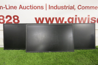 3 x Dell 24" Flat Panel Monitors, Model P2417H. NOTE: no stand.