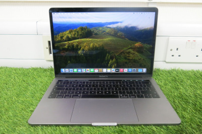 Apple MacBook Pro, 2018, 13" Retina Display, 8GB Memory, 250GB Storage. NOTE: requires power supply & issue with graphics card causing lines on display.