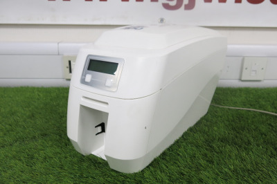 Magicard 300 ID Card Printer, Dual Sided. NOTE: missing collating tray.