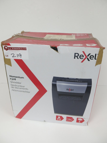 Rexel Momentum X308 Shredder.