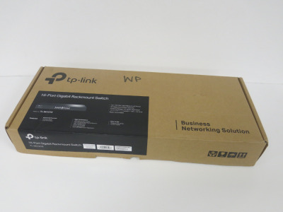 Boxed/New TP-Link 16-Port Gigabit Rackmount Switch, Model TL-SG1016.