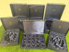 6 x Assorted Navy Silk Lined Storage Boxes to Include: 2 x H22 x W38 x D34cm, 1 x H8 x W42 x D29cm, 1 x H20 x W37 x D37cm & 2 x H13 x W28 x D28cm. - 2