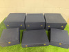 6 x Assorted Navy Silk Lined Storage Boxes to Include: 2 x H22 x W38 x D34cm, 1 x H8 x W42 x D29cm, 1 x H20 x W37 x D37cm & 2 x H13 x W28 x D28cm. - 3