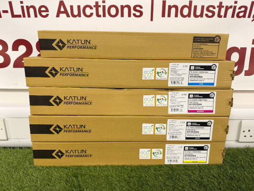 1 x Katun Performance Waste Toner Container & 4 x Katun Performance Toner Cartridges to Include: Black, Yellow, Cyan & Magenta.