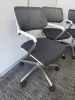 4 x Steelcase 57400-Sarrebourg Grey & White Mesh Back Swivel Chairs. - 2