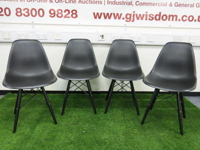 9 x Black Eames Style Chairs.
