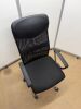 NiceDay Black Office Swivel Chair with Mesh Back, Fabric Seats & Chrome Legs. - 2