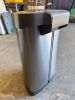 SimpleHuman Chrome Pedestal Bin. - 3