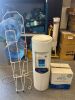 Thirsty Work Crystal Mountain Floor Standing Water Dispenser, Model GLRD2WTW2C. Comes with Box of Paper Cups, 2 x 18.9L Filled Water Bottles & Stand.