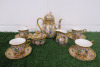 Lot of The East India Company Royal Bone China Banjarong 18ct Gold Hand Painted Crockery to Include: 1 Medium Coffee Pot, 4 x Coffee Cups with Saucers, 1 x Milk Jug & 1 x Sugar Bowl.