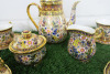 Lot of The East India Company Royal Bone China Banjarong 18ct Gold Hand Painted Crockery to Include: 1 Medium Coffee Pot, 4 x Coffee Cups with Saucers, 1 x Milk Jug & 1 x Sugar Bowl. - 3