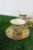 Lot of The East India Company Royal Bone China Banjarong 18ct Gold Hand Painted Crockery to Include: 1 Medium Coffee Pot, 4 x Coffee Cups with Saucers, 1 x Milk Jug & 1 x Sugar Bowl. - 4