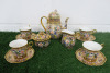 Lot of The East India Company Royal Bone China Banjarong 18ct Gold Hand Painted Crockery to Include: 1 Medium Coffee Pot, 4 x Coffee Cups with Saucers, 1 x Milk Jug & 1 x Sugar Bowl.