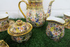 Lot of The East India Company Royal Bone China Banjarong 18ct Gold Hand Painted Crockery to Include: 1 Medium Coffee Pot, 4 x Coffee Cups with Saucers, 1 x Milk Jug & 1 x Sugar Bowl. - 3