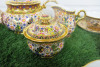 Lot of The East India Company Royal Bone China Banjarong 18ct Gold Hand Painted Crockery to Include: 1 Tea Pot, 6 x Cups with Saucers, 1 x Milk Jug & 1 x Sugar Bowl. - 3