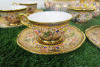 Lot of The East India Company Royal Bone China Banjarong 18ct Gold Hand Painted Crockery to Include: 1 Tea Pot, 6 x Cups with Saucers, 1 x Milk Jug & 1 x Sugar Bowl. - 4