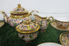 Lot of The East India Company Royal Bone China Banjarong 18ct Gold Hand Painted Crockery to Include: 1 Tea Pot, 6 x Cups with Saucers, 1 x Milk Jug & 1 x Sugar Bowl. - 3