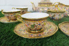 Lot of The East India Company Royal Bone China Banjarong 18ct Gold Hand Painted Crockery to Include: 1 Tea Pot, 6 x Cups with Saucers, 1 x Milk Jug & 1 x Sugar Bowl. - 4