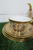 Lot of The East India Company Royal Bone China Banjarong 18ct Gold Hand Painted Crockery to Include: 1 x Small Coffee Pot, 4 x Cups & 6 x Saucers. - 3
