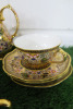 Lot of The East India Company Royal Bone China Banjarong 18ct Gold Hand Painted Crockery to Include: 1 x Small Coffee Pot, 4 x Cups & 6 x Saucers. - 4