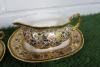 Lot of The East India Company Royal Bone China Banjarong 18ct Gold Hand Painted Crockery to Include: 1 x Sauce Boat with Saucer & 1 x Dish with Saucer. - 2