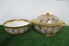 Lot of The East India Company Royal Bone China Banjarong 18ct Gold Hand Painted Crockery to Include: 1 x Large Dish with Lid & 1 x Large Bowl.
