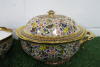 Lot of The East India Company Royal Bone China Banjarong 18ct Gold Hand Painted Crockery to Include: 1 x Large Dish with Lid & 1 x Large Bowl. - 2