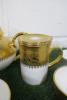 Lot of The East India Company Royal Bone China Toon Noon 18ct Gold Hand Painted Crockery to Include: 1 x Tea Pot, 1 x Mug with Strainer, 1 x Sugar Pot without Lid, 5 x Cups & 5 x Saucers. - 3