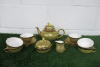 Lot of The East India Company Royal Bone China Benjarong 18ct Gold Hand Painted Crockery to Include: 1 x Tea Pot, 6 x Cups, 6 x Saucers, 1 x Milk Jug & 1 x Sugar Pot with Lid.