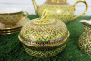 Lot of The East India Company Royal Bone China Benjarong 18ct Gold Hand Painted Crockery to Include: 1 x Tea Pot, 6 x Cups, 6 x Saucers, 1 x Milk Jug & 1 x Sugar Pot with Lid. - 3