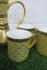 Lot of The East India Company Royal Bone China Benjarong 18ct Gold Hand Painted Crockery to Include: 1 x Tall Coffee Pot, 3 x Cups, 1 x Milk Jug & 1 x Sugar Pot with Lid. - 4