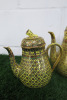 Lot of The East India Company Royal Bone China Benjarong 18ct Gold Hand Painted Crockery to Include: 1 x Large Coffee Pot & 2 x Medium Coffee Pots. - 3