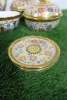 Lot of The East India Company Royal Bone China Benjarong 18ct Gold Hand Painted Crockery to Include: 1 x Coffee Pot, 3 x Sugar Pots with Lids, 1 x Sugar Pot without Lid, 3 x Cups & 3 x Saucers & 2 x Coasters. - 6