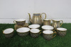 Lot of The East India Company Royal Bone China Benjarong 18ct Gold Hand Painted Crockery to Include: 1 x Coffee Pot without Lid, 2 x Milk Jugs, 4 x Tea Cups, 4 x Coffee Cups & 5 x Saucers.