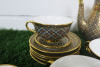Lot of The East India Company Royal Bone China Benjarong 18ct Gold Hand Painted Crockery to Include: 1 x Coffee Pot without Lid, 2 x Milk Jugs, 4 x Tea Cups, 4 x Coffee Cups & 5 x Saucers. - 5