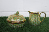 Lot of The East India Company Royal Bone China Benjarong 18ct Gold Hand Painted Crockery to Include: 1 x Milk Jug & 1 x Sugar Pot.