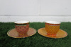 Lot of The East India Company Royal Bone China Benjarong 18ct Gold Hand Painted Crockery to Include: 2 x Assorted Cups & 2 x Assorted Saucers.