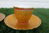 Lot of The East India Company Royal Bone China Benjarong 18ct Gold Hand Painted Crockery to Include: 2 x Assorted Cups & 2 x Assorted Saucers. - 3
