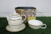 Halcon Days Hand Painted China Set to Include: 1 x Tea Pot, 1 x Tea Cup & 1 x Saucers, in Original Box.