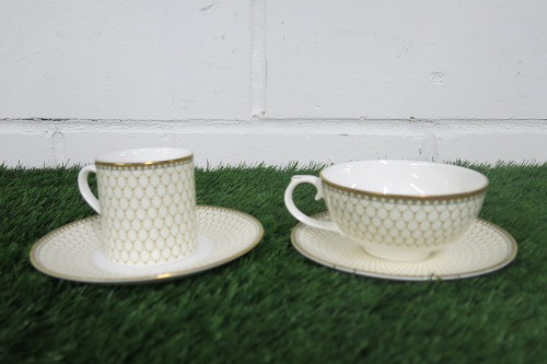 Lot of Halcon Days Hand Painted China to Include: 1 x Tea Cup, 1 x Coffee Cup & 2 x Saucers.