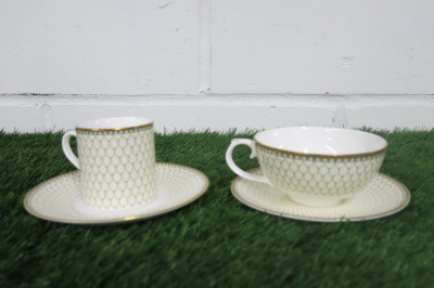 Lot of Halcon Days Hand Painted China to Include: 1 x Tea Cup, 1 x Coffee Cup & 2 x Saucers.