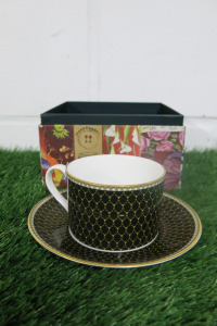Halcon Days Hand Painted China Set to Include: 1 x Tea Cup & 1 x Saucer, in Original Box.