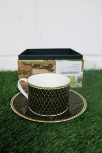 Halcon Days Hand Painted China Set to Include: 1 x Tea Cup & 1 x Saucer, in Original Box.